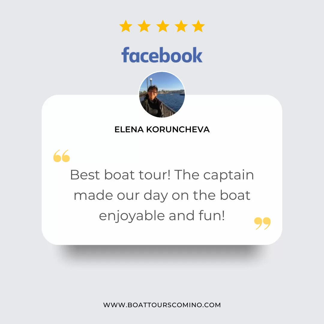 five start customer review on facebook for boattourscomino.com