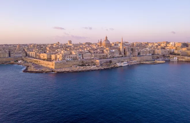 aerial view of Valletta malta